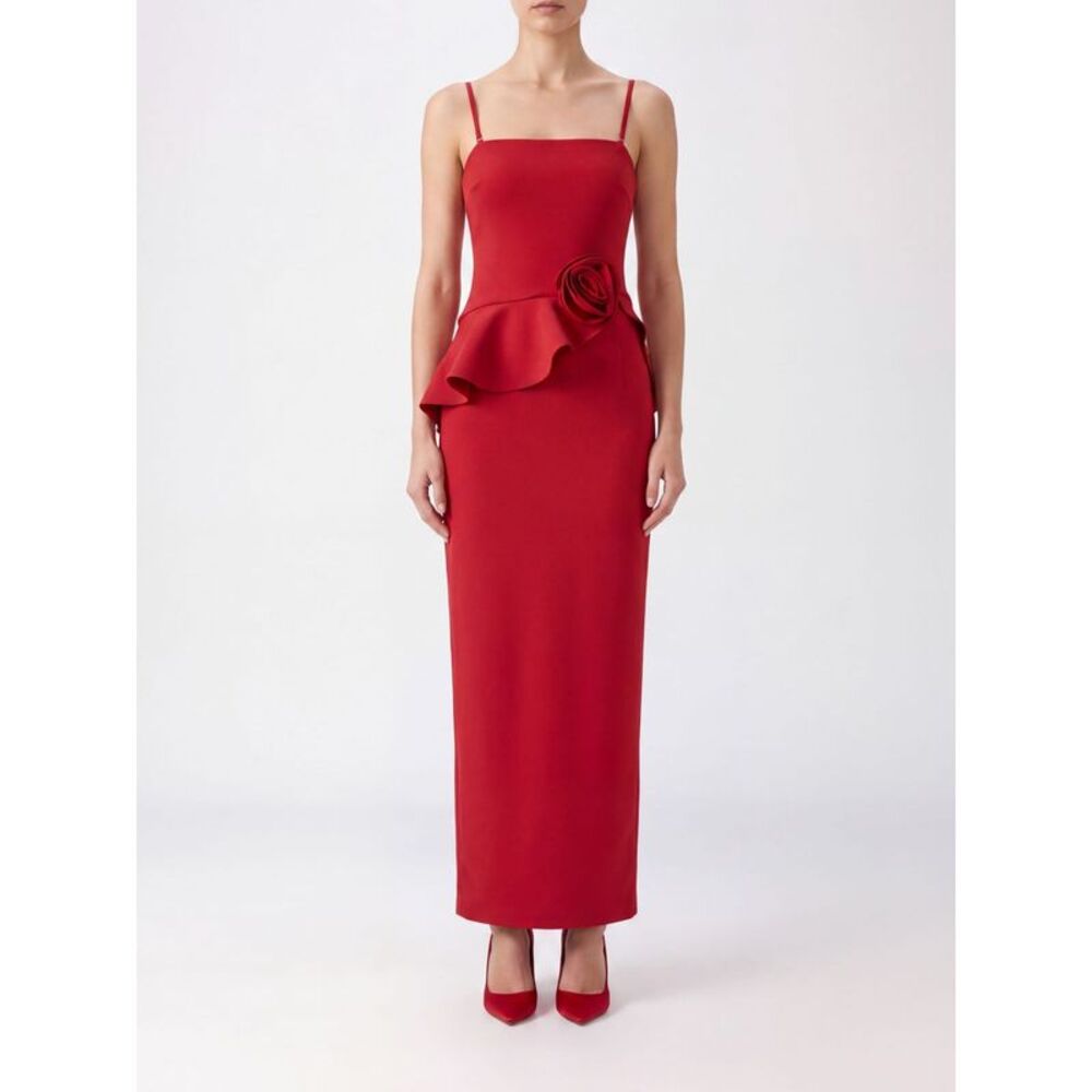 Rotate Women Rotate Ruffled Criªpe Long Evening Gown With Back Slit